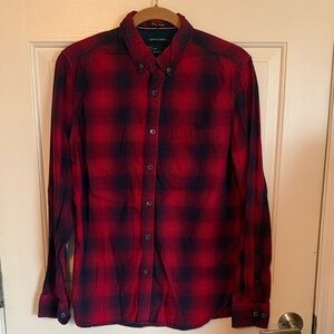 Denim & Flower Red and Black Checkered Men's Shirt